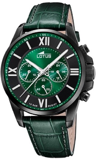 Ανδρικό ρολόι Lotus 18881/1 Πράσινο Δερμάτινο