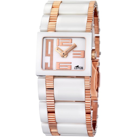 Reloj Lotus Mujer 15598/1 Acero Blanco Bicolor Rosa