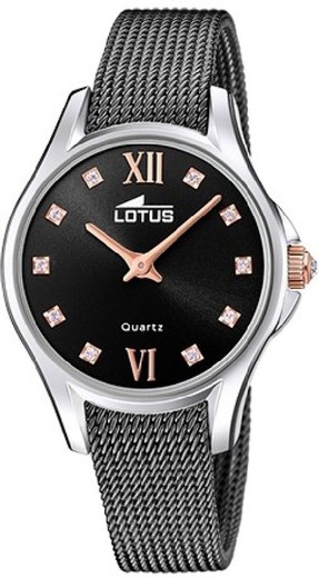 Relógio feminino Lotus 18799/3 em aço preto