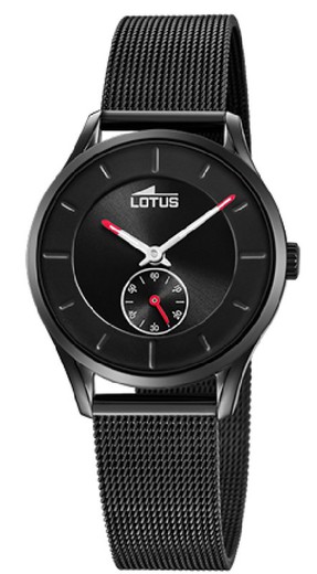 Relógio feminino Lotus 18821/1 em aço preto