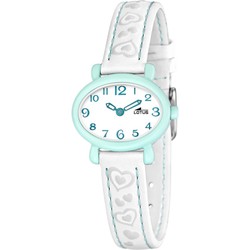 Relógio feminino Lotus 15766/7 couro branco