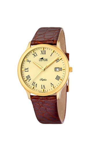 Reloj Lotus Oro 18kts Hombre 103/2 Piel Marrón