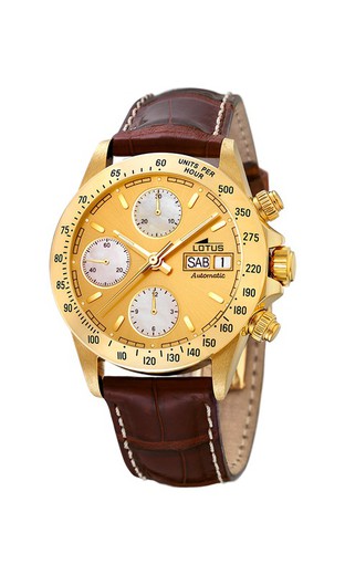 Reloj Lotus Oro 18kts Hombre 651/2 Piel Marrón