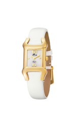 Relógio feminino Lotus 18kt em ouro 171/2 couro branco