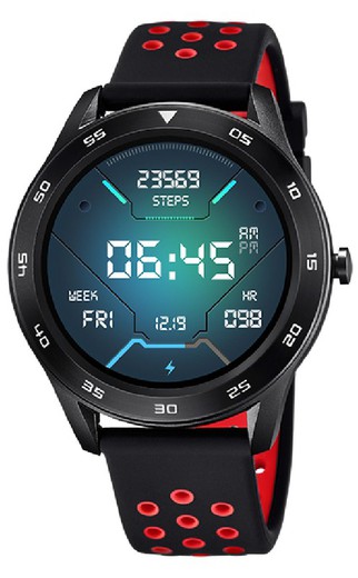 Reloj Lotus Smartwatch Hombre 50013/4 Sport Bicolor Negro Rojo