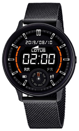 Męski zegarek Lotus Smartwatch 50016/1 z czarnej stali