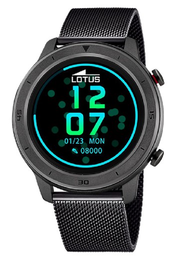 Lotus smartwatch herenhorloge 50023/1 zwart staal