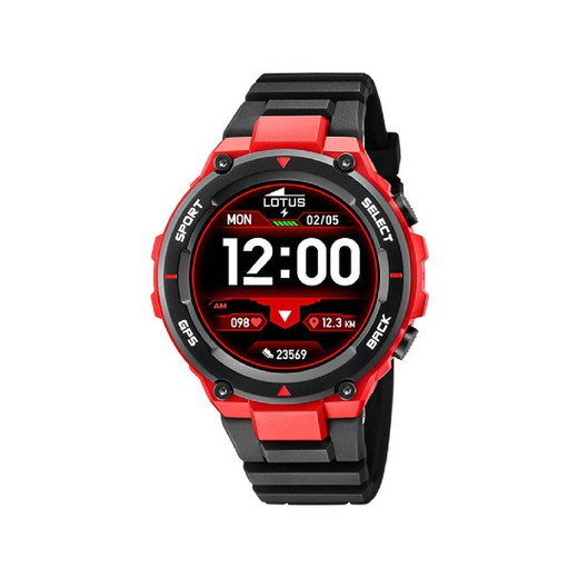 Lotus smartwatch herenhorloge 50024/1 sport zwart
