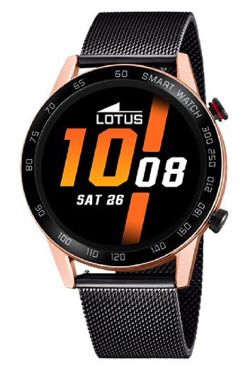 Męski zegarek Lotus Smartwatch 50025/1 z czarnej stali