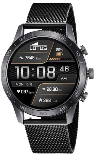 Męski zegarek Lotus Smartwatch 50048/1 z czarnej stali