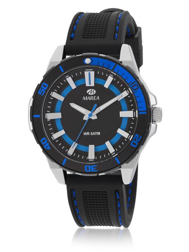 Reloj Marea Hombre B35343 1 Sport Negro Quartz pila Deportivo Silicona caucho Joyeriacanovas