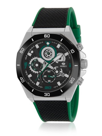 Reloj Marea Hombre B35359/4 Nylon Negro Bicolor Verde