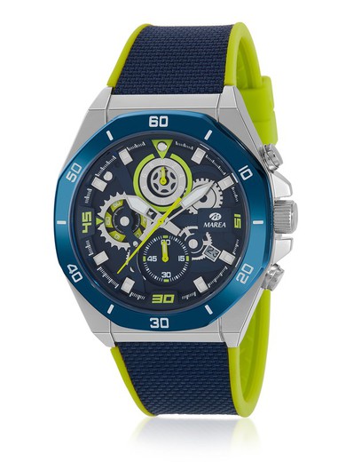 Reloj Marea Hombre B35359/7 Nylon Azul Bicolor Verde