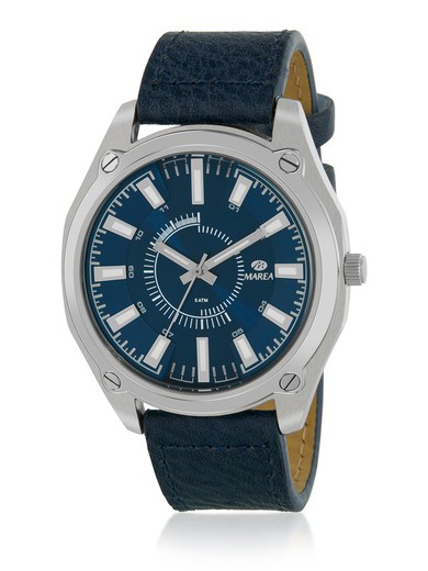 Marea Herrenuhr B41348/3 Blaues Leder