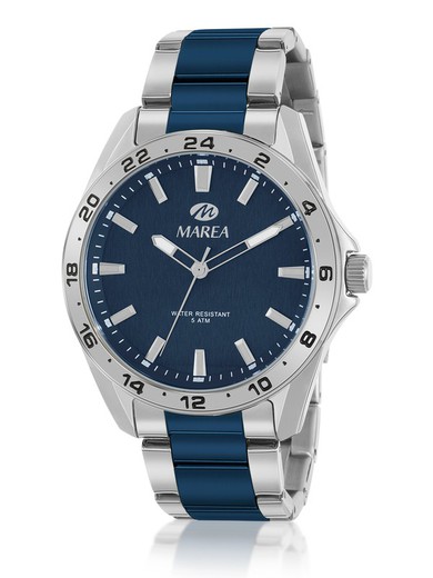 Reloj Marea Hombre B54238/3 Bicolor Plateado Azul