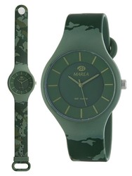 Reloj Marea Hombre Acero B54184/2 Camuflaje Gris Militar Placa —  Joyeriacanovas