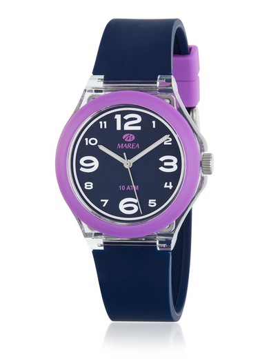 Marea Dames B35355/4 Sport donkerblauw horloge