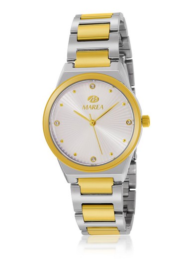 Relógio feminino Marea B41280 / 2 bicolor dourado