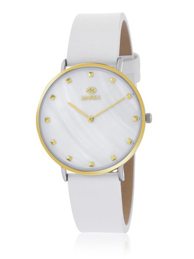 Relógio feminino Marea B41309/4 couro branco