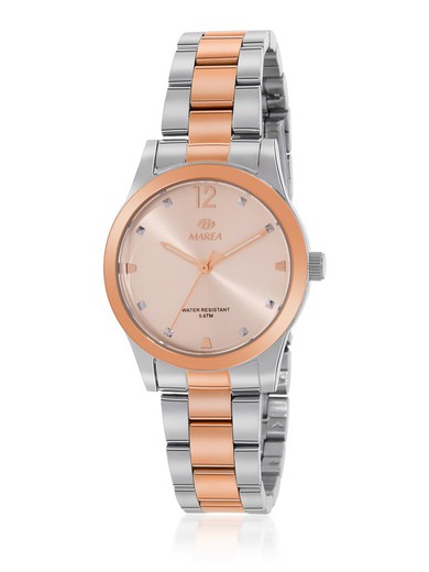 Relógio feminino Marea B41331/5 bicolor prata rosa