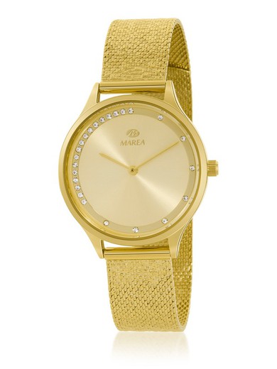 Relógio feminino Marea B41334/5 tapete dourado