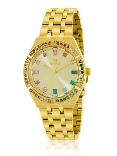 Reloj Marea Mujer B41382/6 Dorado Circonitas Multicolor