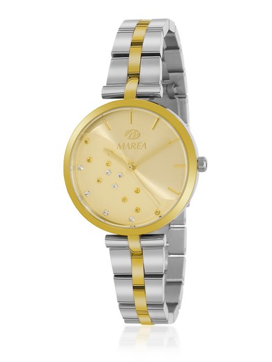 Γυναικείο ρολόι Marea B54223/4 Δίχρωμο Ασημί Χρυσό