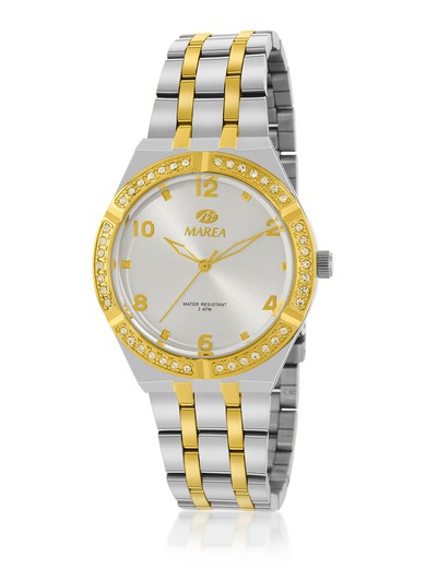Γυναικείο ρολόι Marea B54228/4 Δίχρωμο Ασημί Χρυσό