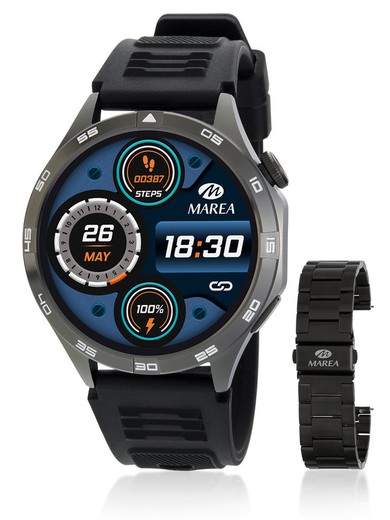 Reloj Marea Smartwatch B58013/1 Sport Negro + Acero Negro