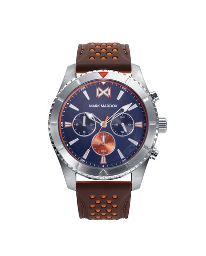 Relógio masculino Mark Maddox HC0120-37 esporte marrom