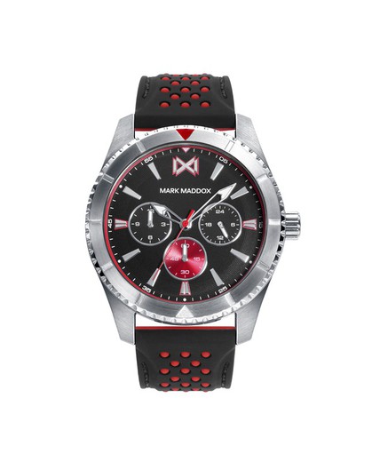 Reloj Mark Maddox Hombre HC0120-57 Sport Negro Rojo