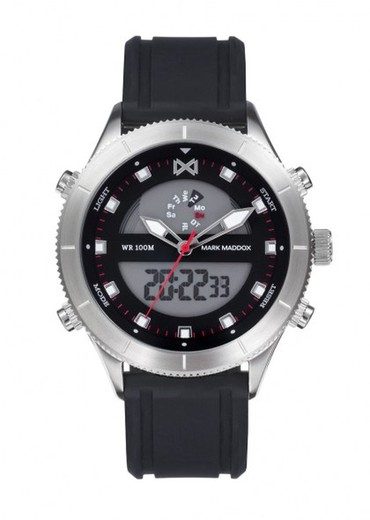 Relógio masculino Mark Maddox HC1003-57 esporte preto
