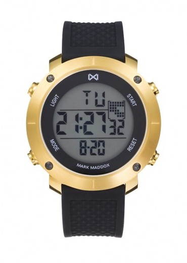 Relógio masculino Mark Maddox HC1006-90 digital ouro preto