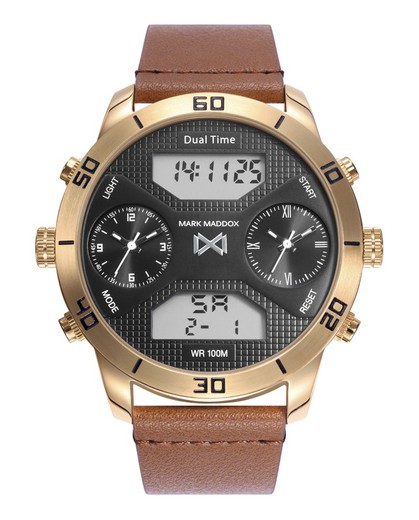 Mark Maddox Men's Watch HC1007-90 Brown Leather