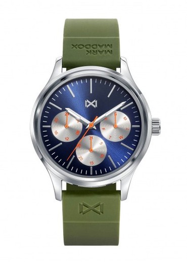 Męski zegarek Mark Maddox HC7108-37 Zielony silikon