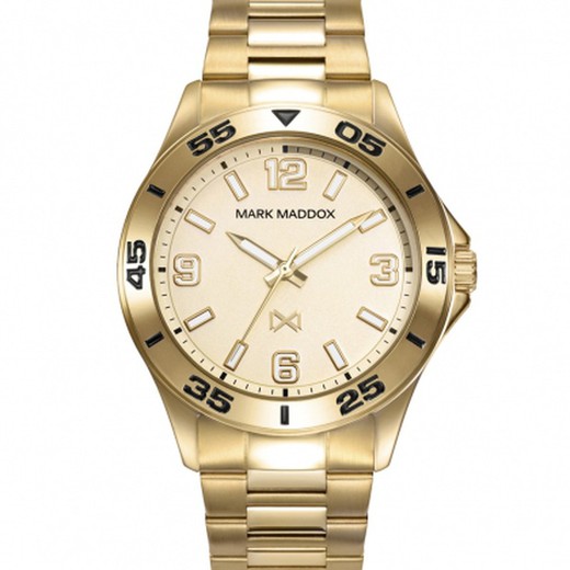 Relógio masculino Mark Maddox HM0115-95 de ouro