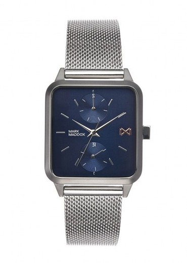 Relógio masculino Mark Maddox HM7106-37 malha de aço