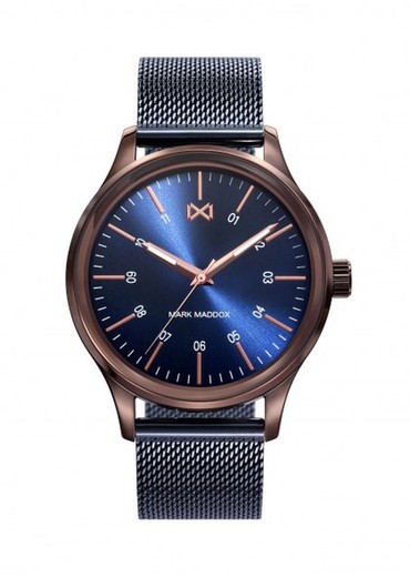 Relógio masculino Mark Maddox HM7109-37 Blue Mat mesh