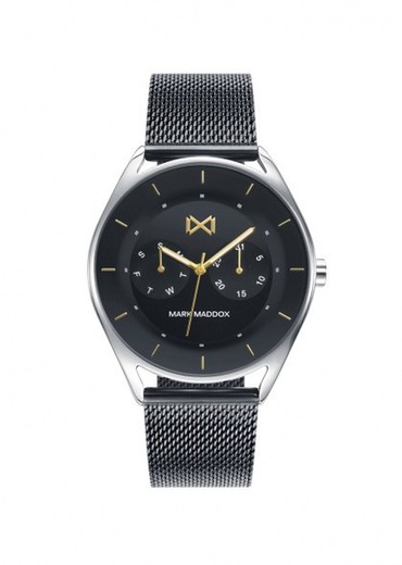 Relógio masculino Mark Maddox HM7116-57 malha preta tapete