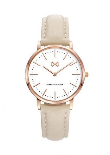 Montre Femme Mark Maddox MC7109-07 Cuir Beige