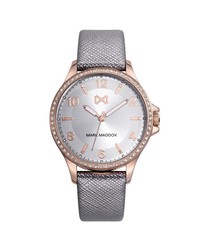 Mark Maddox Ladies Watch MC7123-05 Γκρι δέρμα