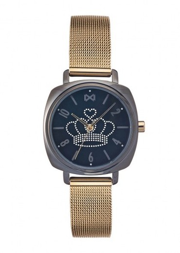 Relógio feminino Mark Maddox MM0101-55 Mesh Mat dourado