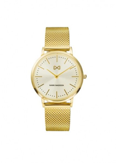 Mark Maddox Ladies Watch MM7115-27 Mesh Mat Gold