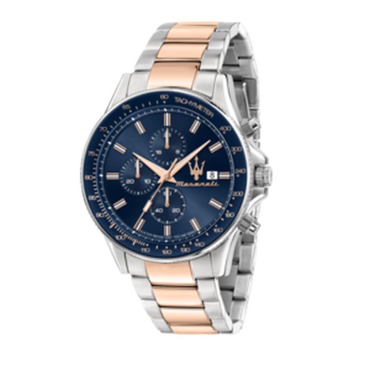 Maserati Herenhorloge R8873640012 SFIDA Bicolor Zilver Roze