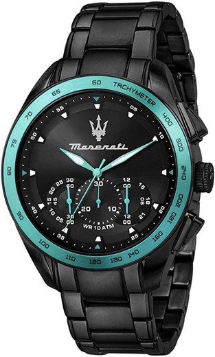 Ανδρικό ρολόι Maserati R8873644002 Ατσάλι Μαύρο
