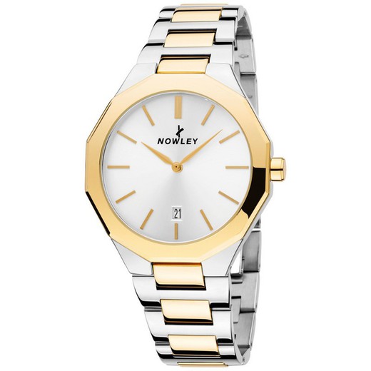 Relógio masculino Nowley 8-0030-0-0 aço bicolor ouro