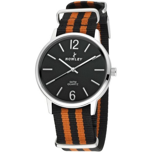 Zegarek męski Nowley 8-5538-0-14 Czarno-pomarańczowy materiał