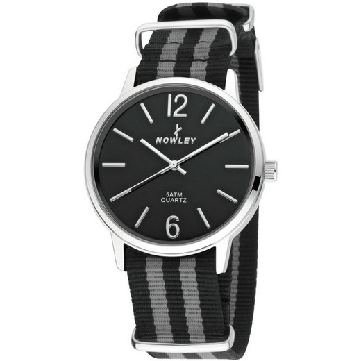 Relógio masculino Nowley 8-5538-0-15 Tecido preto / cinza