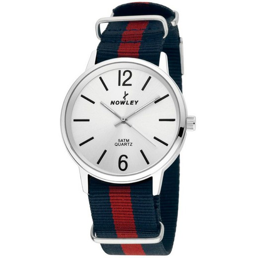 Relógio masculino Nowley 8-5538-0-4 tecido azul e vermelho