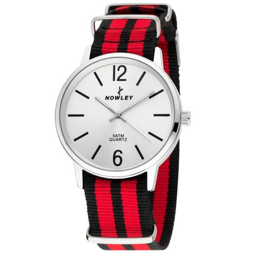 Relógio masculino Nowley 8-5538-0-5 em tecido vermelho e preto